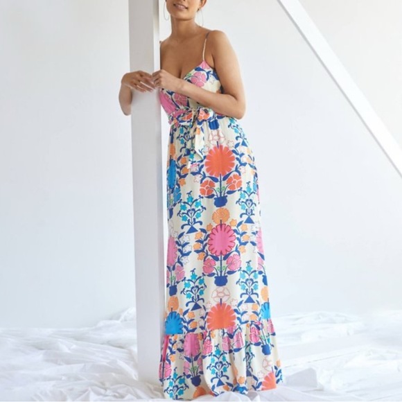 NWOT Anthropologie Plenty by Tracy Reese Poppies Maxi Dress - Size XSP - Picture 2 of 16